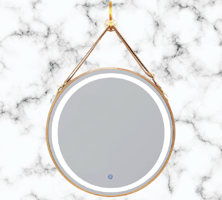 Gương LED khung Aluminum viền vàng AMDP 325